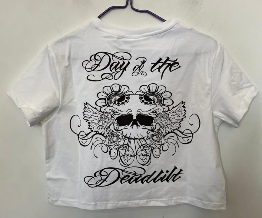 "Day of the Deadlift" crop top