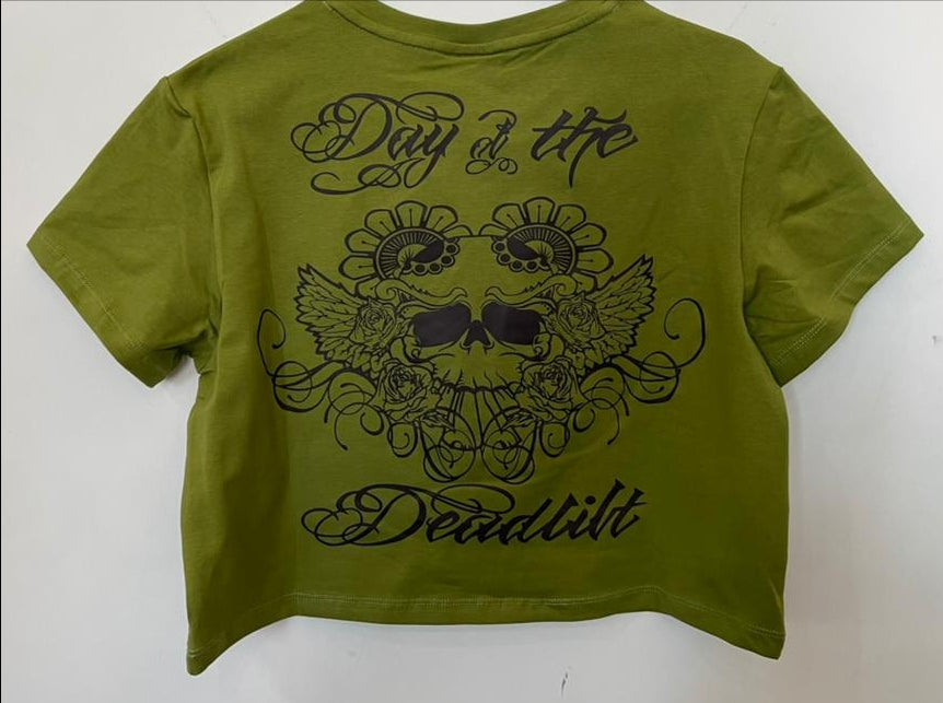 "Day of the Deadlift" crop top