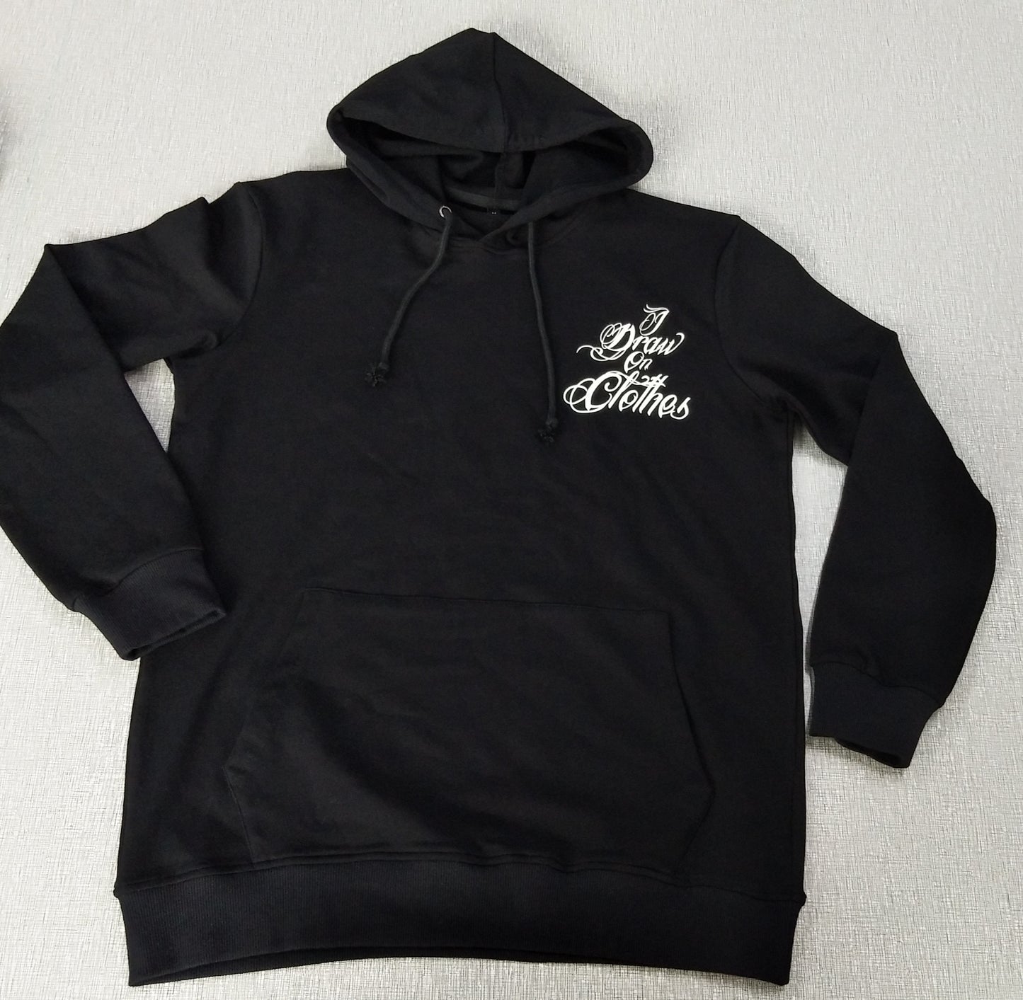 Pullover Hoodie "Lion" Design in Black