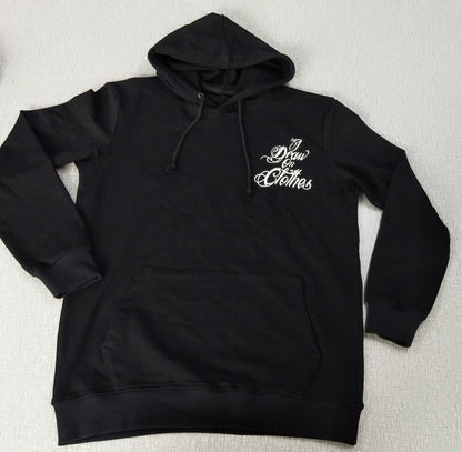 Pullover Hoodie "Lion" Design in Black